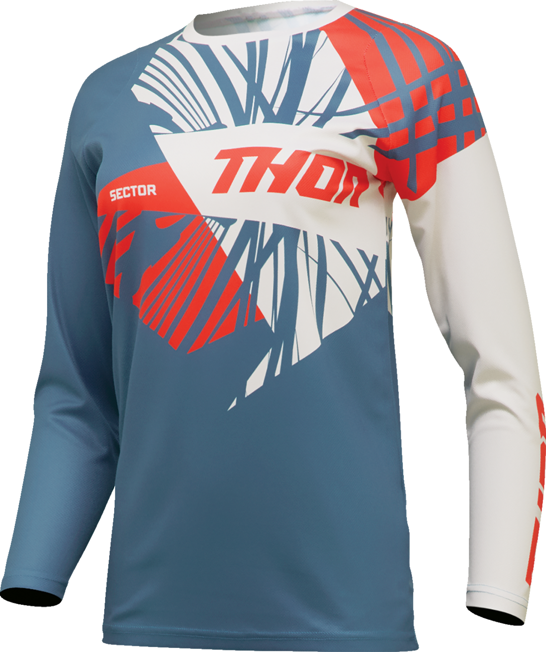 THOR Women's Sector Split Jersey - Blue Steel/Vintage White - XL 2911-0298