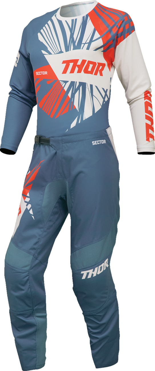 THOR Women's Sector Split Jersey - Blue Steel/Vintage White - XL 2911-0298