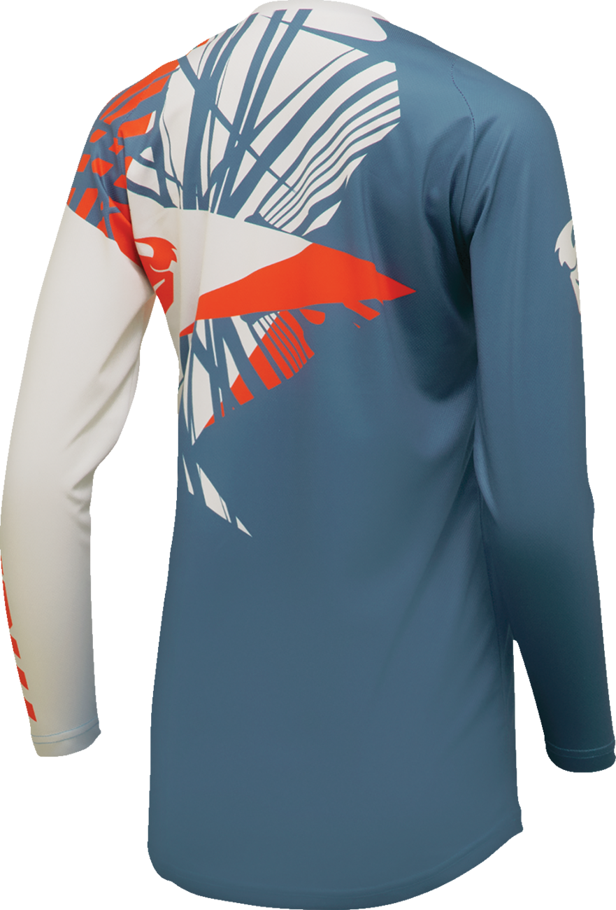 THOR Women's Sector Split Jersey - Blue Steel/Vintage White - Medium 2911-0296