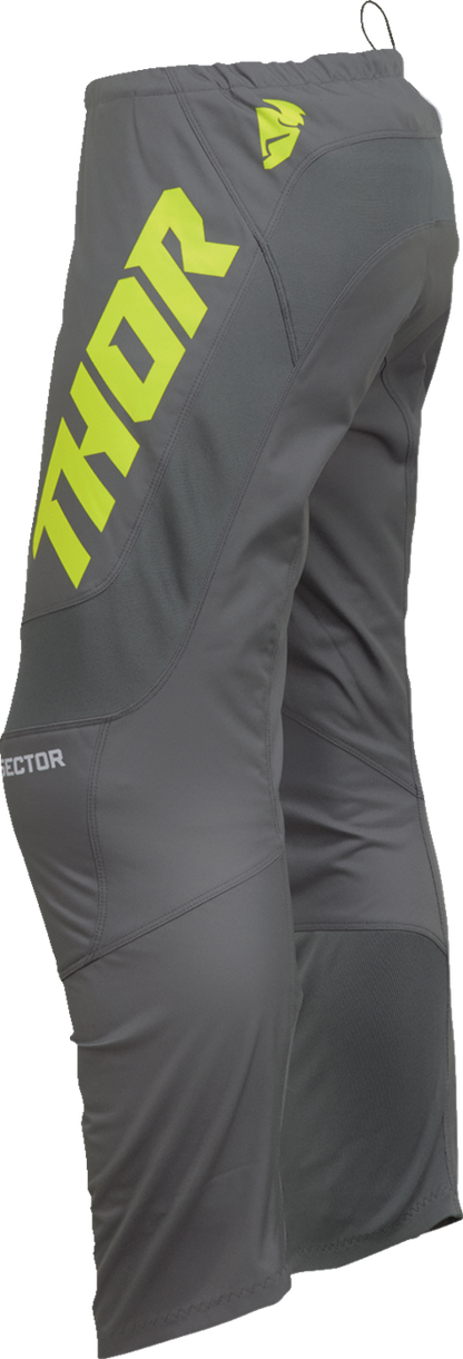THOR Youth Sector Checker Pants - Gray/Acid - US 18 2903-2433