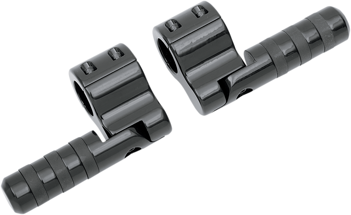 LINDBY Clamp-On 3 Band Foot Peg - Wide - Black BL815