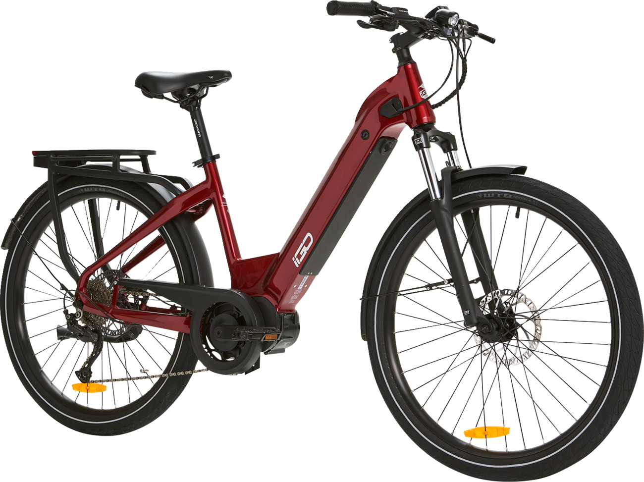 IGO ELECTRIC BIKES Discovery Rosemont LS E-Bike - Burgundy - Step Through 100-212-000