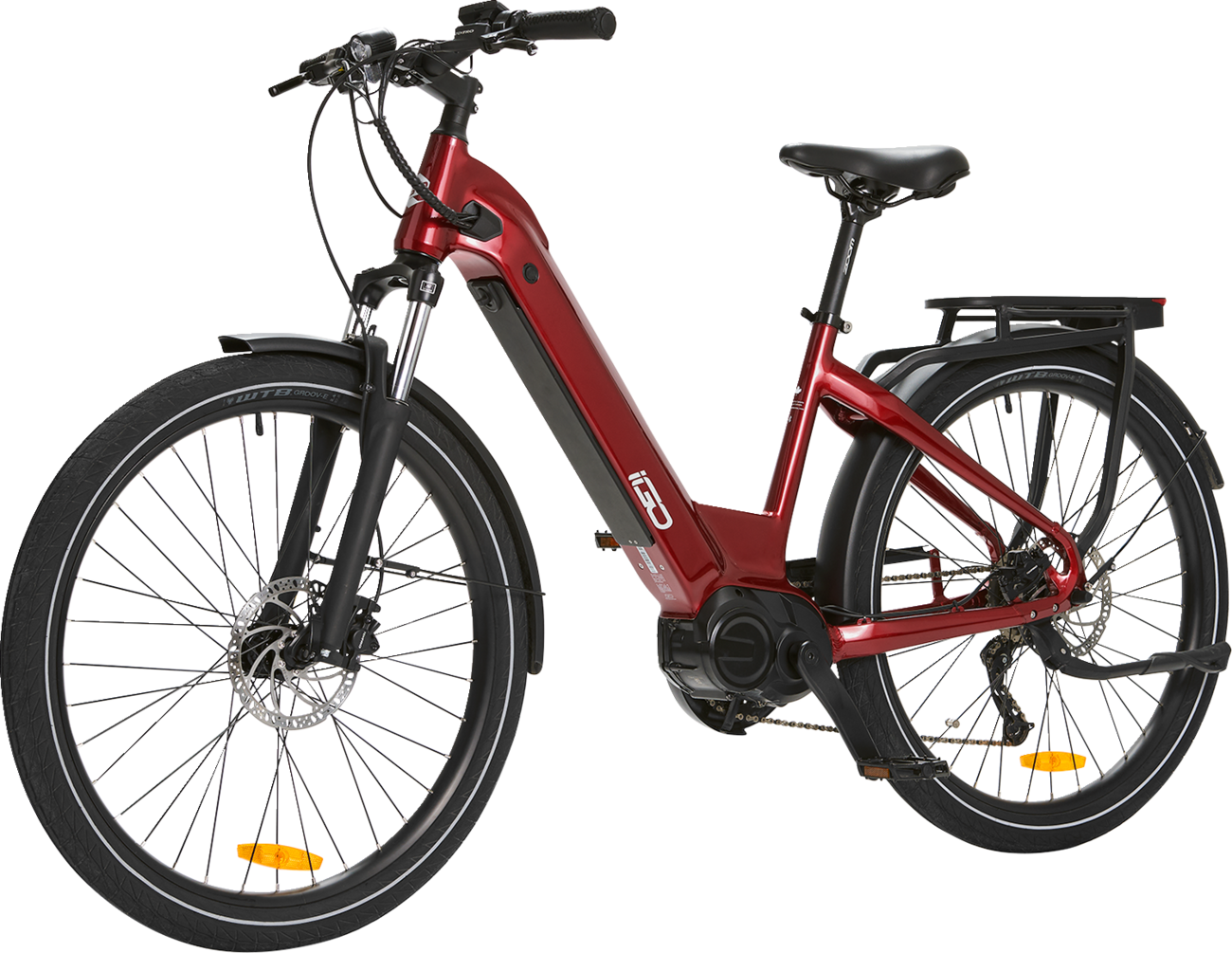 IGO ELECTRIC BIKES Discovery Rosemont LS E-Bike - Burgundy - Step Through 100-212-000