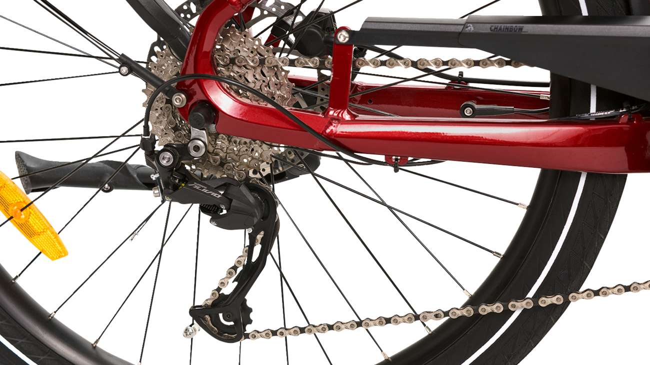 IGO ELECTRIC BIKES Discovery Rosemont LS E-Bike - Burgundy - Step Through 100-212-000