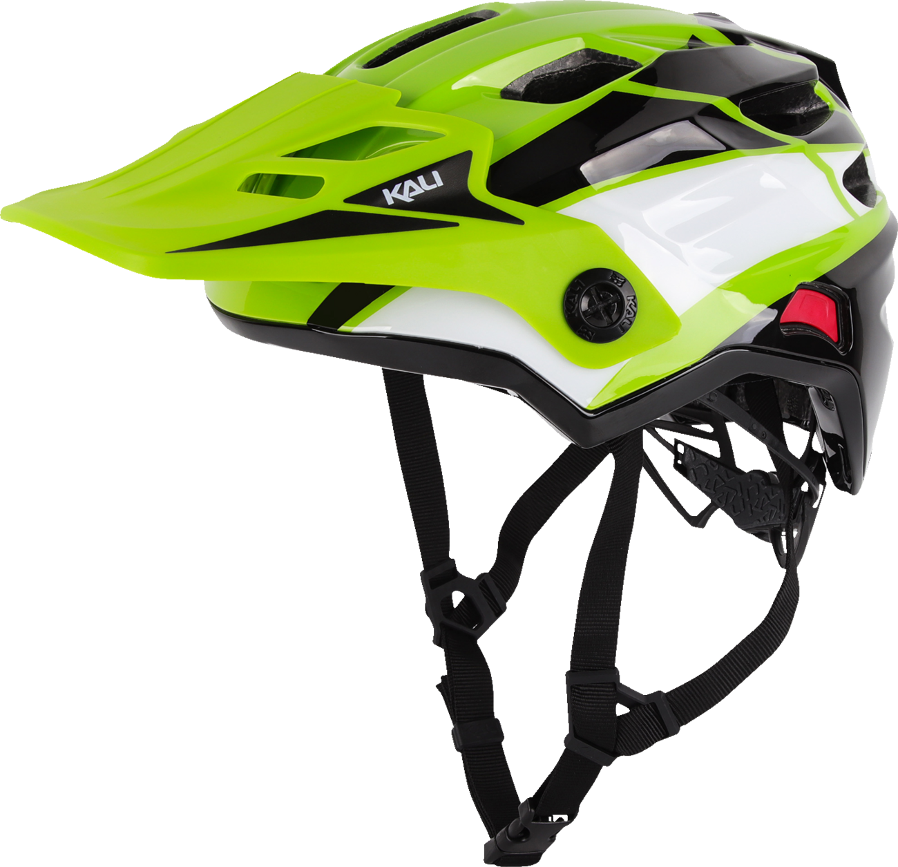KALI Child Maya Full Face Helmet - Race - Gloss Lime/White/Black - OS 0221923322