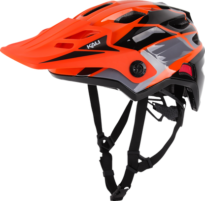 KALI Child Maya Full Face Helmet - Race - Gloss Orange/Gray/Black - OS 0221923312