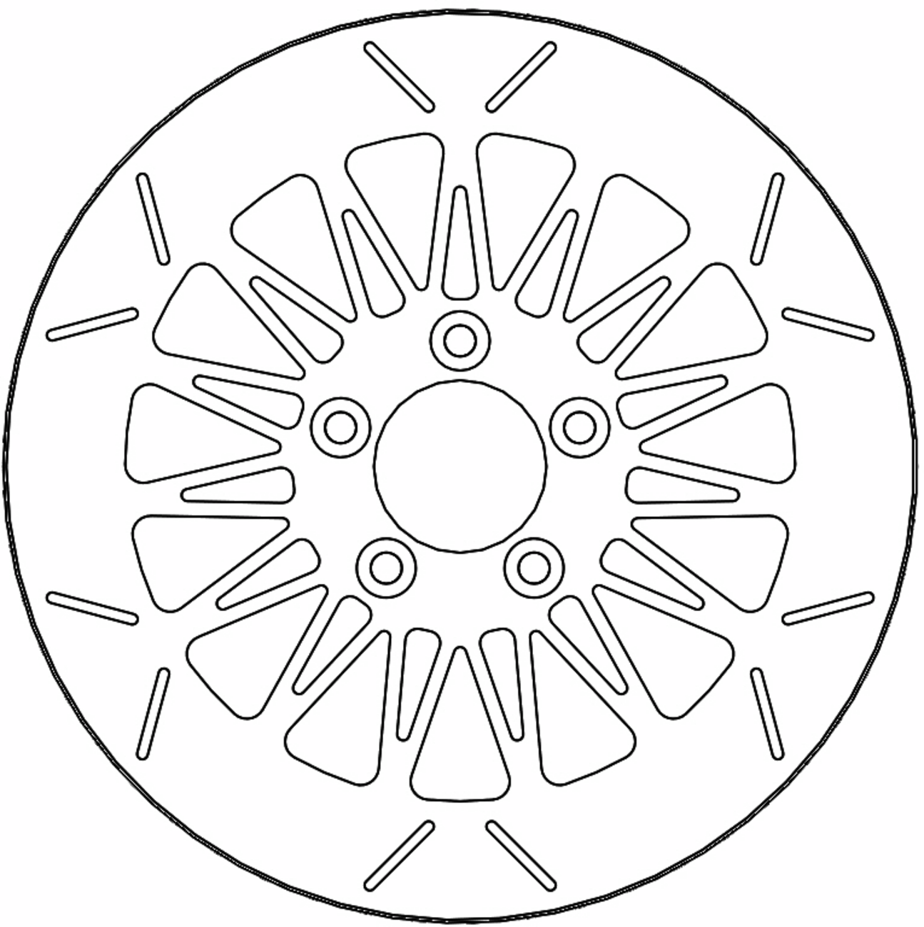 MOTO-MASTER Brake Rotor - Rear - Rialto 110755-PU
