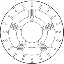 MOTO-MASTER Brake Rotor - Rear - Adrian 110753-PU
