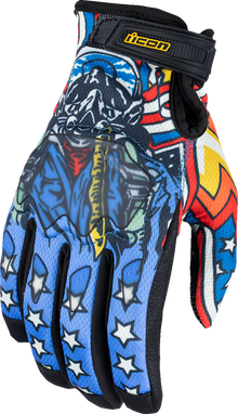 ICON Hooligan™ CE Flyboy Gloves - Blue - XL 3301-4712