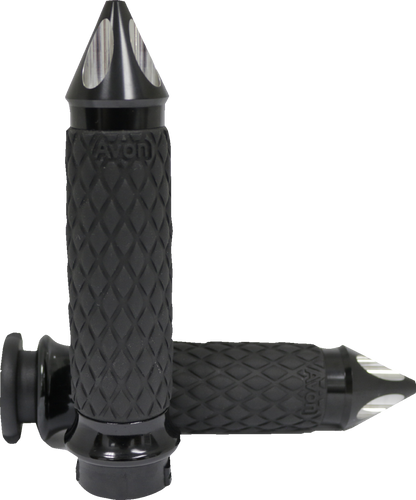AVON GRIPS Diamond Contour Grips - Spike - Black - TBW DIA-65-AN-FL-SP