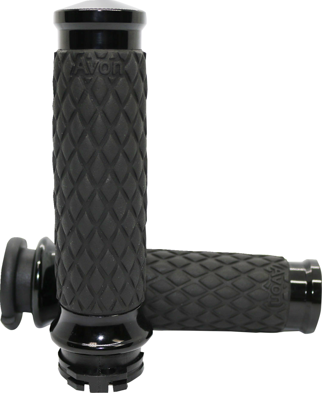 AVON GRIPS Diamond Contour Grips - Black - TBW DIA-65-ANO-FLY