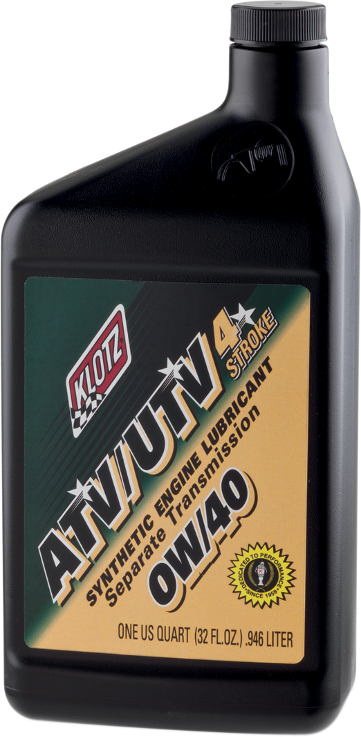KLOTZ OIL ATV Synthetic 4T Engine Oil - 0W-40 - 1 U.S. quart ATVUTV-040