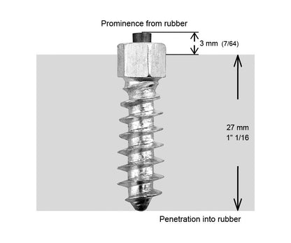 1 1/8" 30mm Std Screw Studs Qty 200