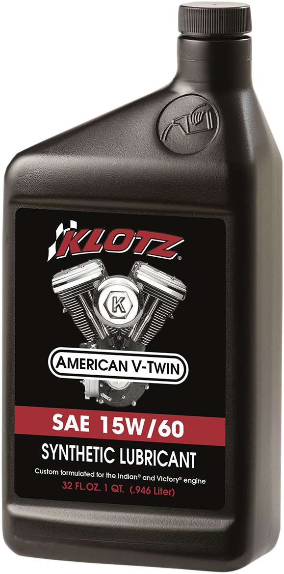 KLOTZ OIL V-Twin Synthetic Oil - 15W-60 - 1 U.S. quart KV-1560