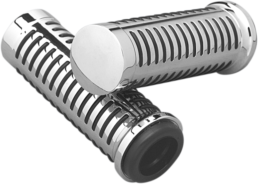 PARTS UNLIMITED Chrome Grips with O-Ring Design - 7/8" BWC-G1-BC3