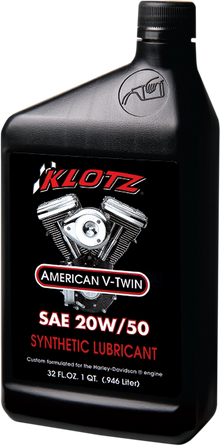 KLOTZ OIL V-Twin Synthetic Engine Oil - 20W-50 - 1 U.S. quart KH-2050