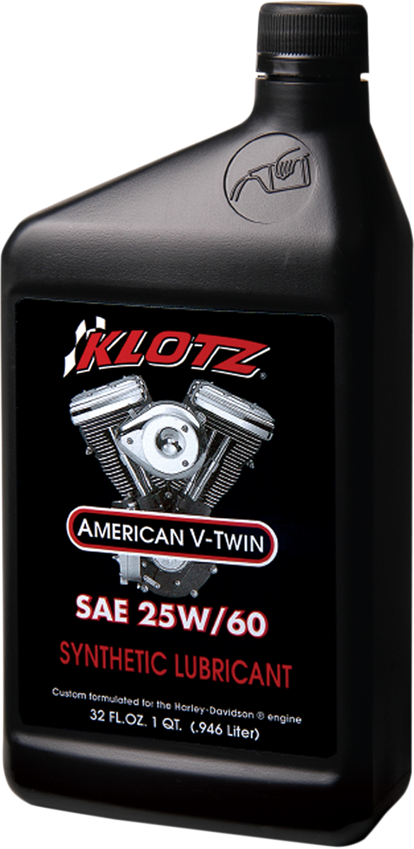 KLOTZ OIL V-Twin Synthetic Engine Oil - 25W-60 - 1 U.S. quart KH-2560