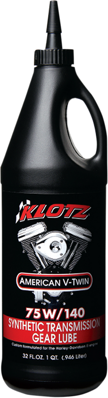 KLOTZ OIL Big Twin Synthetic Transmission Lube - 75W-140 - 1 U.S. quart KH-GL140