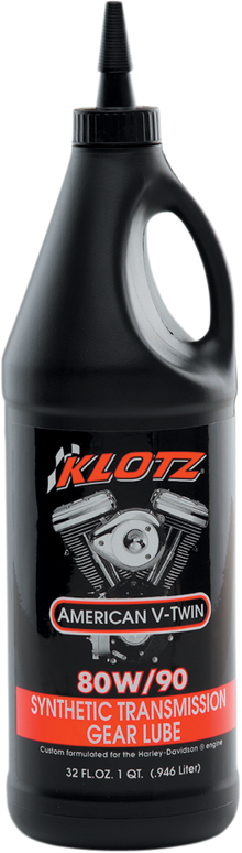 KLOTZ OIL Big Twin Synthetic Transmission Lube - 80W-90 - 1 U.S. quart KH-GL90