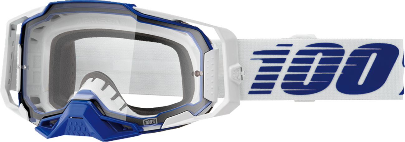 100% Armega Goggle - Blue - Clear Lens 50004-00031