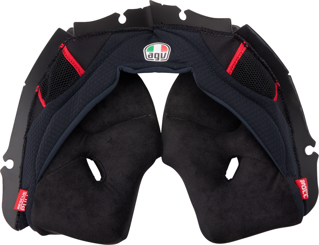 AGV Pista GP RR Cheek Pads - Black/Red - 2XL 20KIT603010012X