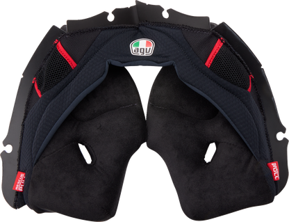 AGV Pista GP RR Cheek Pads - Black/Red - 2XL 20KIT603010012X