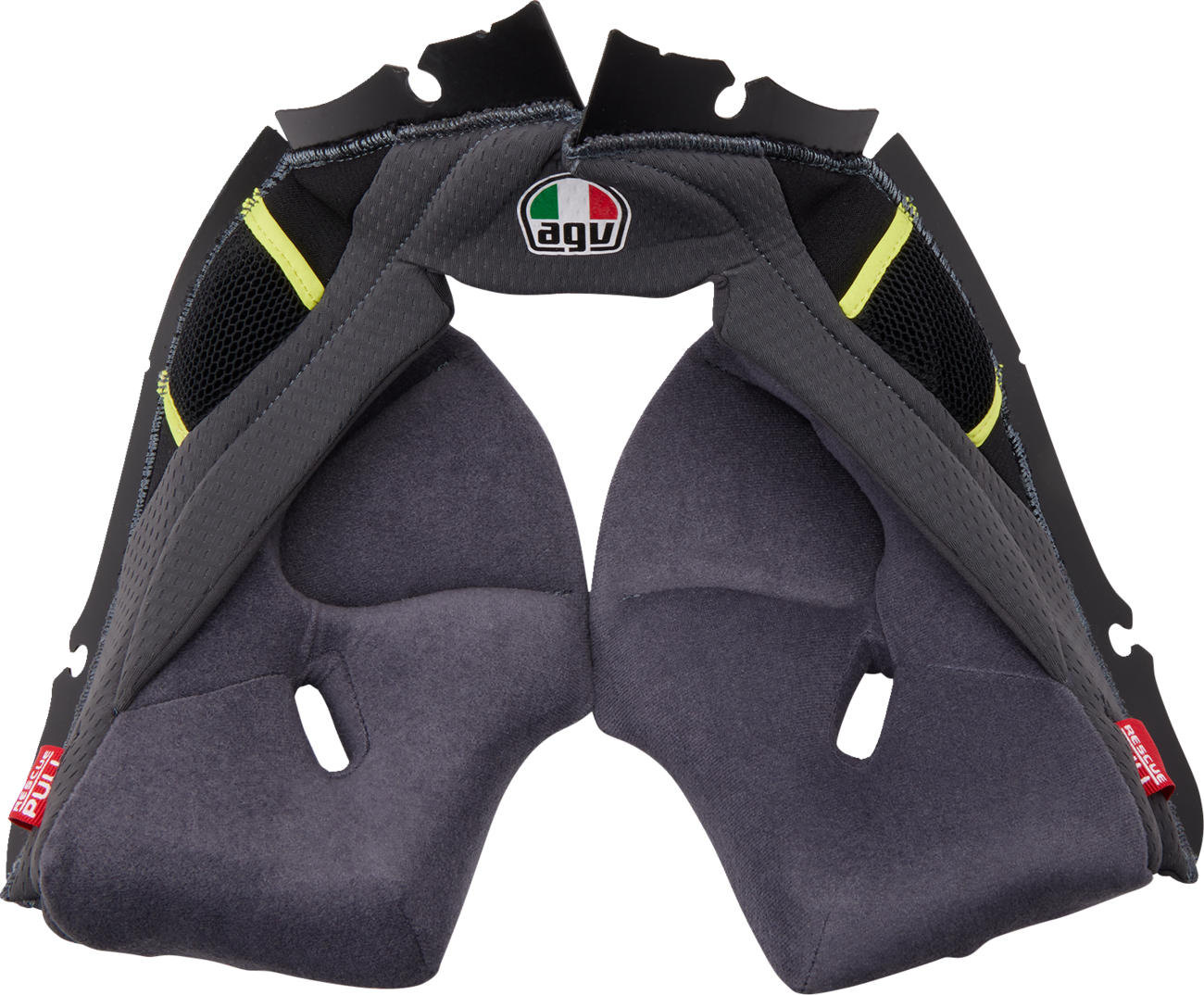AGV Pista GP RR Cheek Pads - Gray/Yellow - 2XL 20185000564992X