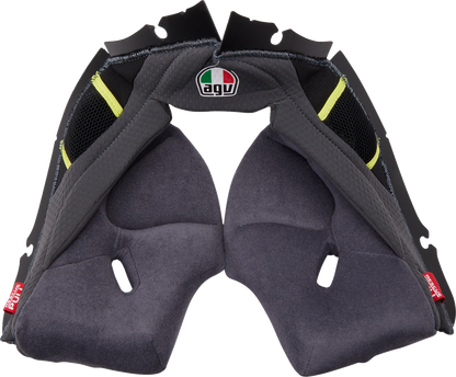 AGV Pista GP RR Cheek Pads - Gray/Yellow - 2XL 20185000564992X