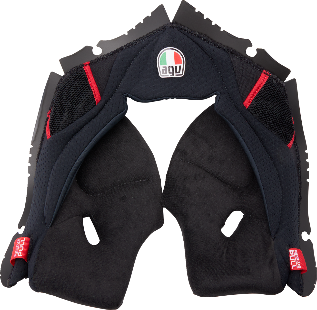 AGV Pista GP RR Cheek Pads - Black/Red - 2XL 20KIT603010012X