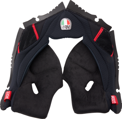 AGV Pista GP RR Cheek Pads - Black/Red - 2XL 20KIT603010012X