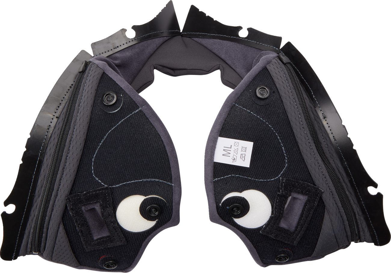 AGV Pista GP RR Cheek Pads - Gray/Cyan - XL 201850005623GXL