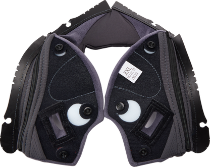 AGV Pista GP RR Cheek Pads - Gray/Cyan - 2XL 201850005623G2X