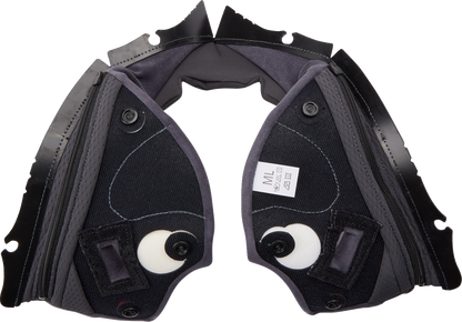 AGV Pista GP RR Cheek Pads - Gray/Cyan - 2XL 201850005623G2X