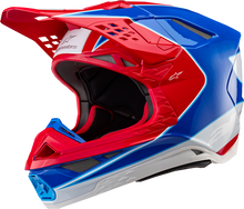 ALPINESTARS Supertech M10 Helmet - Aeon - MIPS® - Gloss Bright Red/Blue - 2L 8301923-3017-2X