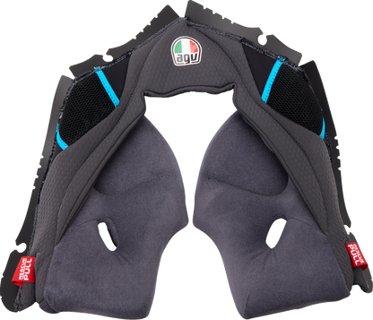 AGV Pista GP RR Cheek Pads - Gray/Cyan - XL 201850005623GXL
