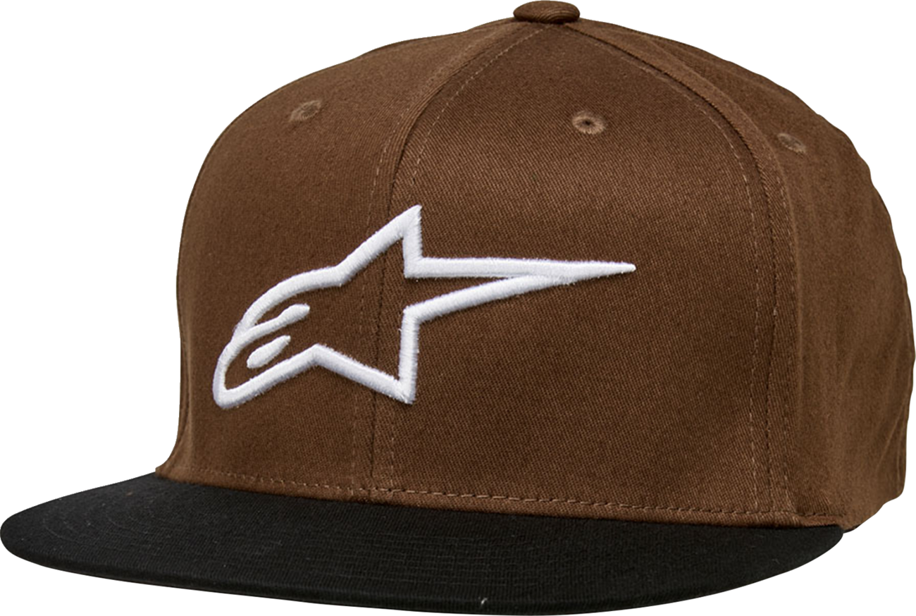 ALPINESTARS Ageless Flat Bill Hat - Brown/Black - Small/Medium 1035810158010SM