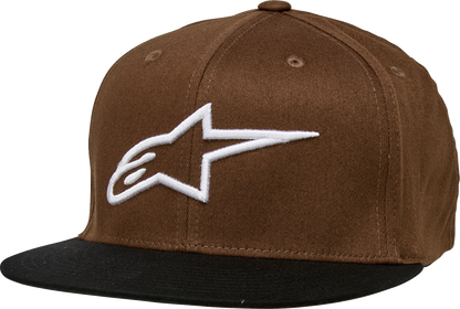 ALPINESTARS Ageless Flat Bill Hat - Brown/Black - Small/Medium 1035810158010SM