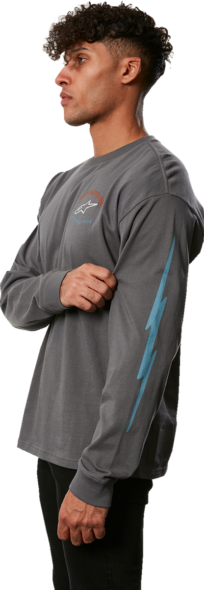 ALPINESTARS Full Face Long-Sleeve T-Shirt - Charcoal - 2XL 123371200182XL