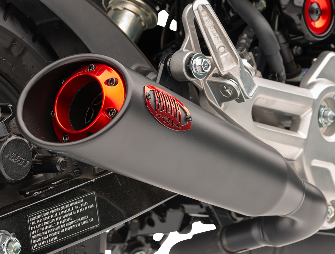 COBRA Red Tip Slip-On Muffler - Grom 1137BR