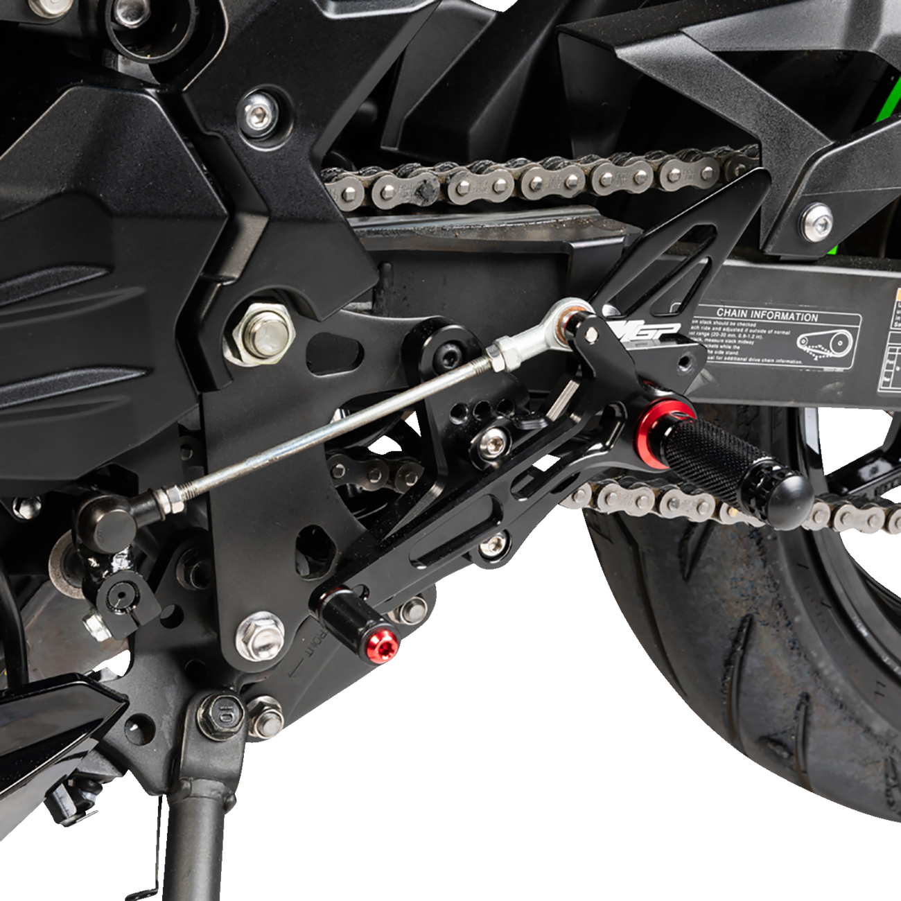 MGP MGP Rearset - Black - Kawasaki 51801-2500