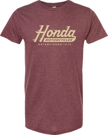 HONDA APPAREL Honda Established T-Shirt - Heather Burgundy - XL NP23S-M2294-XL