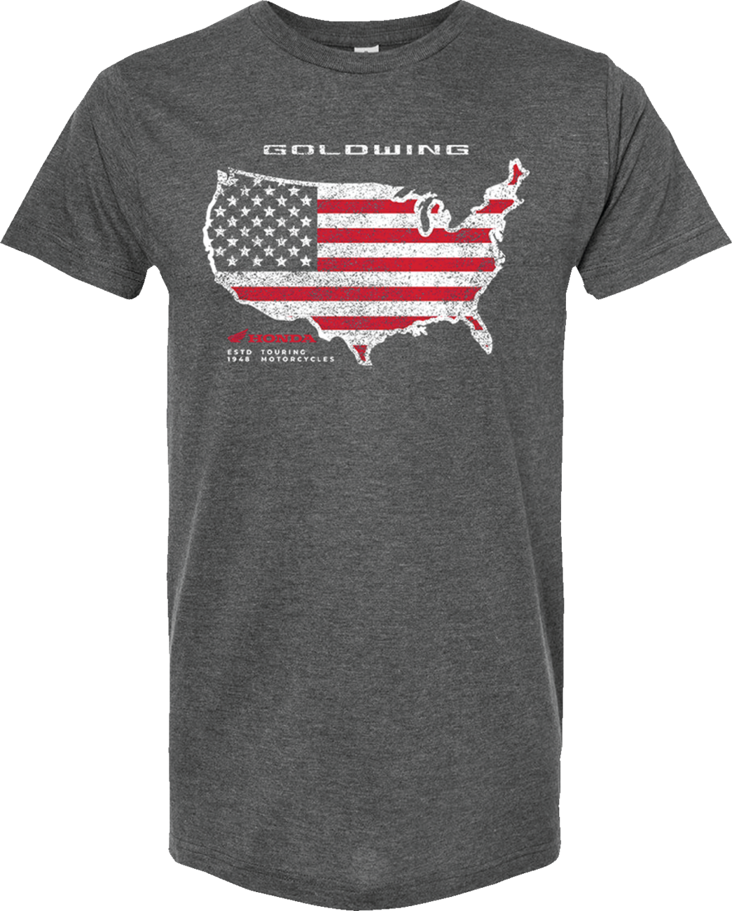 HONDA APPAREL America Outline T-Shirt - Heather Charcoal - Small NP23S-M2293-S