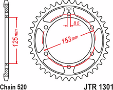 JT SPROCKETS Rear Sprocket - 42 Tooth - Honda JTR1301.42