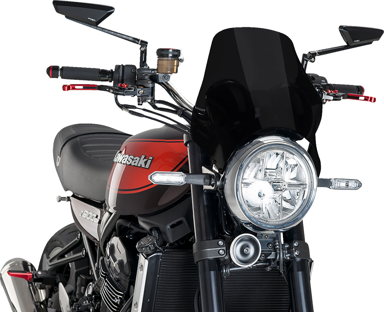 PUIG HI-TECH PARTS Naked Windshield - Dark Smoke - Z900RS/SE 21347F