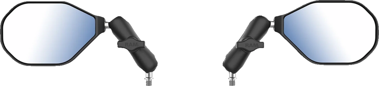 RAM MOUNTS Tough-Mirror™ - Side View - Oval - Black - Left/Right - Medium Arm RAM-B-349-465RL