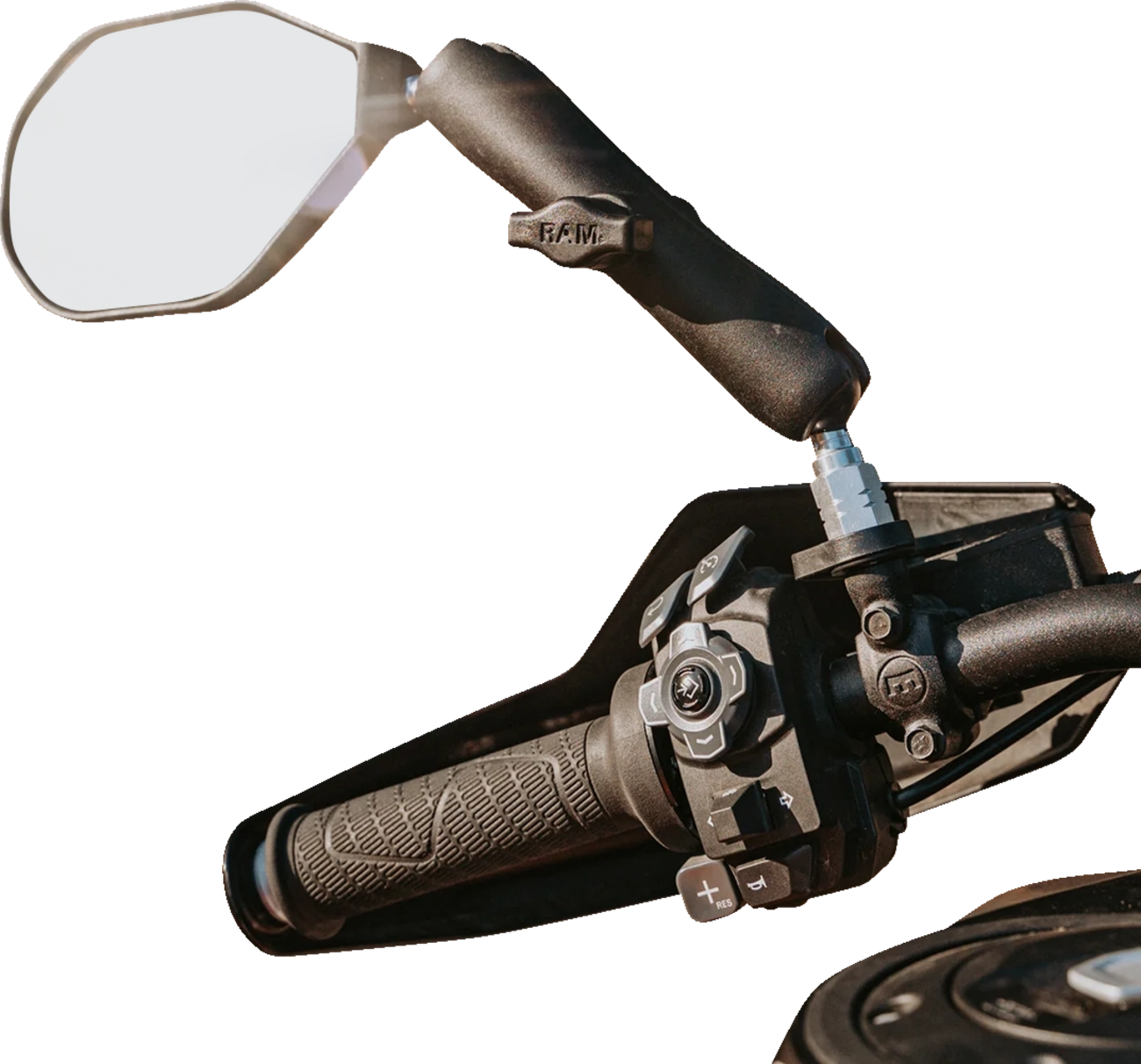 RAM MOUNTS Tough-Mirror™ - Side View - Oval - Black - Left RAP-465LU