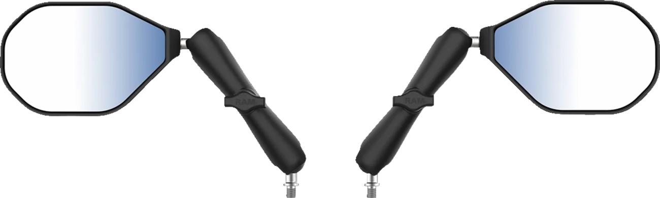 RAM MOUNTS Tough-Mirror™ - Side View - Oval - Black - Left/Right - Long Arm RAM-B-349-C-465RL