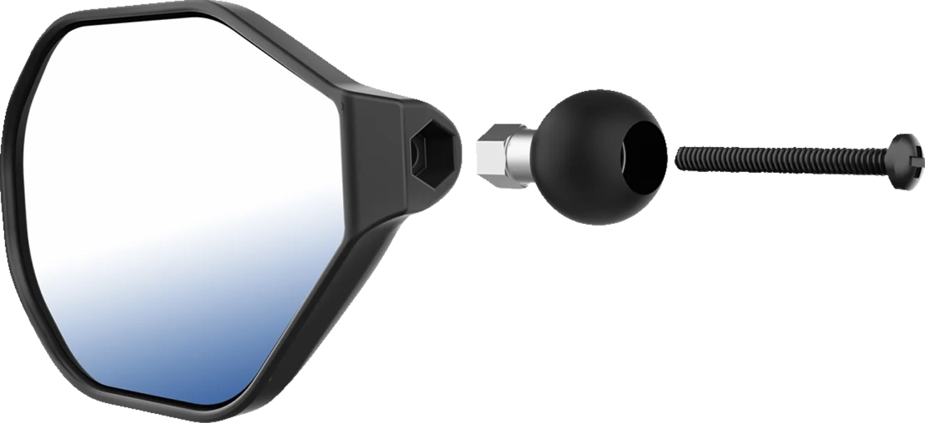 RAM MOUNTS Tough-Mirror™ - Side View - Oval - Black - Left with Ball RAM-B-465LU