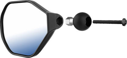 RAM MOUNTS Tough-Mirror™ - Side View - Oval - Black - Left with Ball RAM-B-465LU