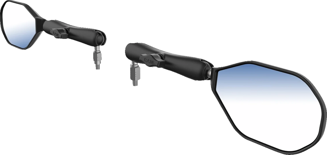 RAM MOUNTS Tough-Mirror™ - Side View - Oval - Black - Left/Right - Long Arm RAM-B-349-RTA-C-465R